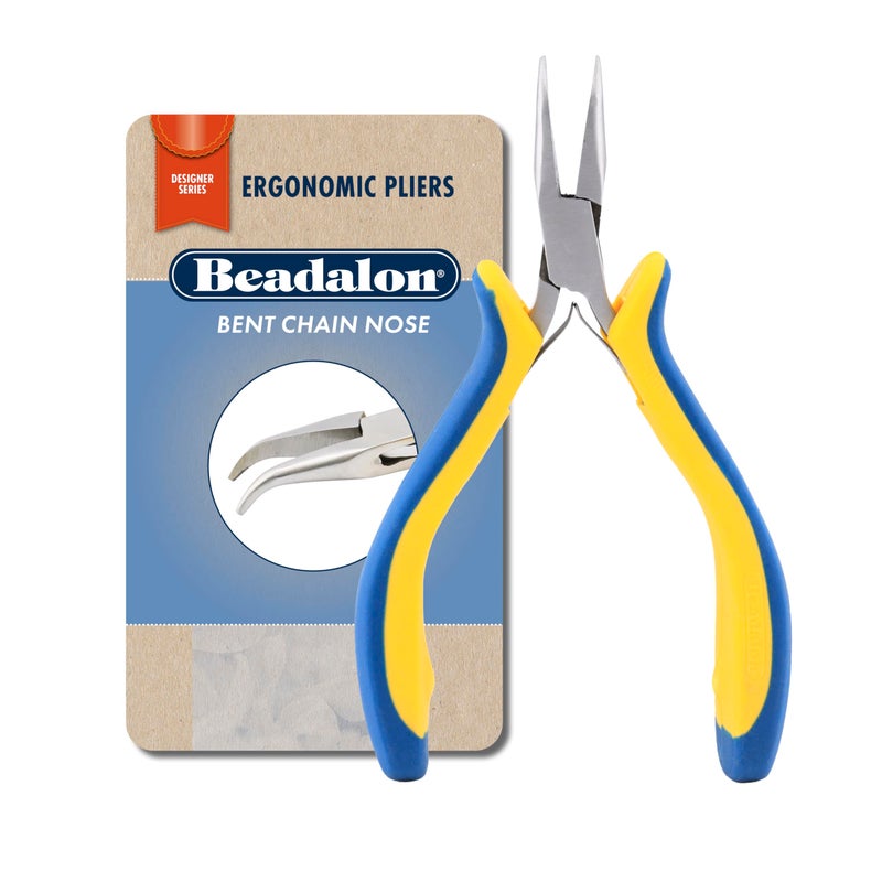 Beadalon Ergo Bent Nose Pliers â€“ Jewelry Tools for Wire Wrapping, Jump Rings & Necklace Repair, 5.25 in - Image 1